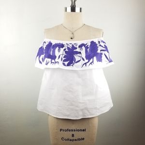 Buddy Love White Embroidered Off Shoulder Blouse